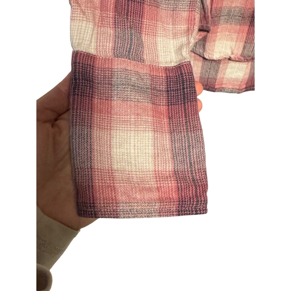 PAIGE Davlyn Women's Plaid Pink Multi Button Down Shirt Cozy Top Size Small - Picture 10 of 12